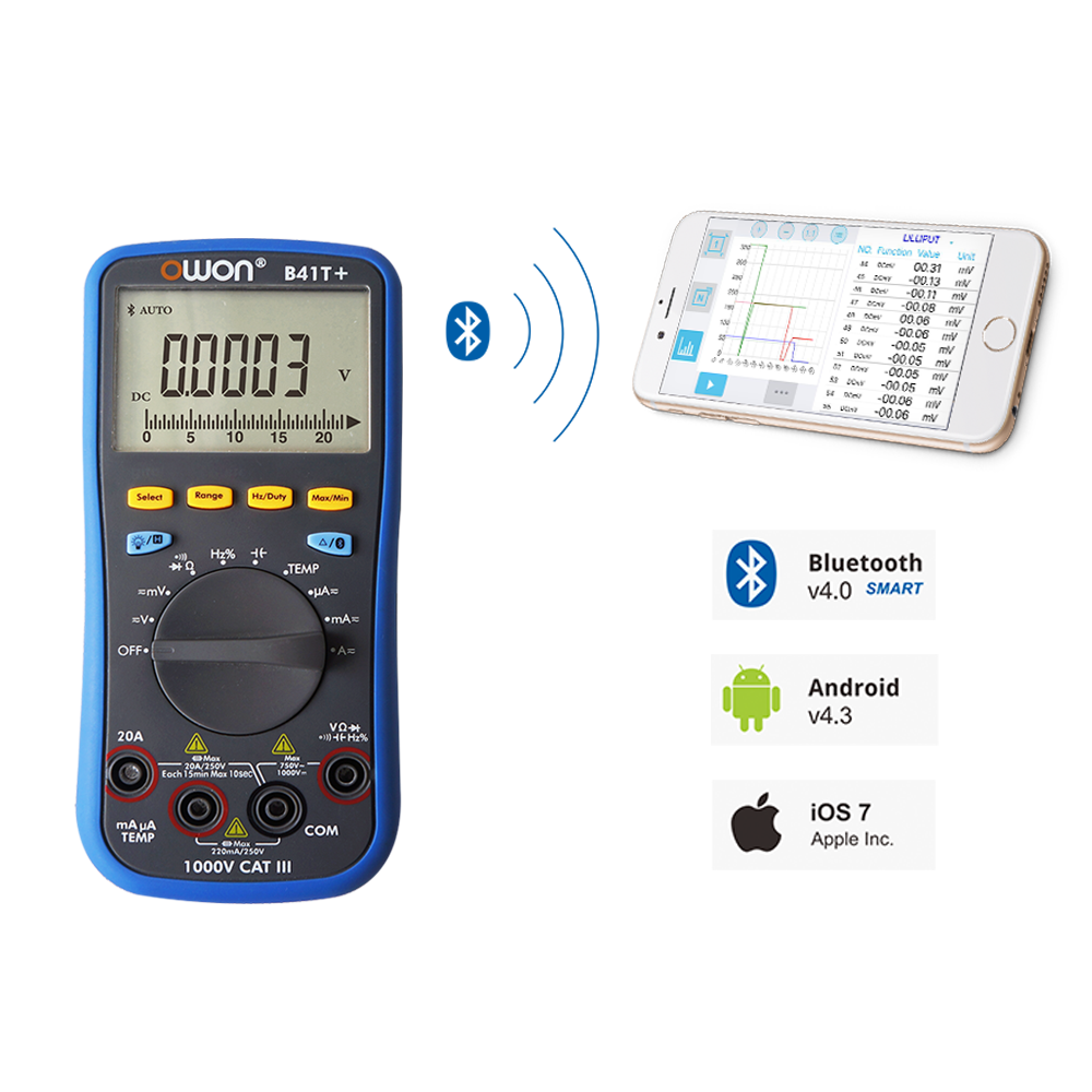 OWON 4 1/2 Digital Multimeter with Bluetooth