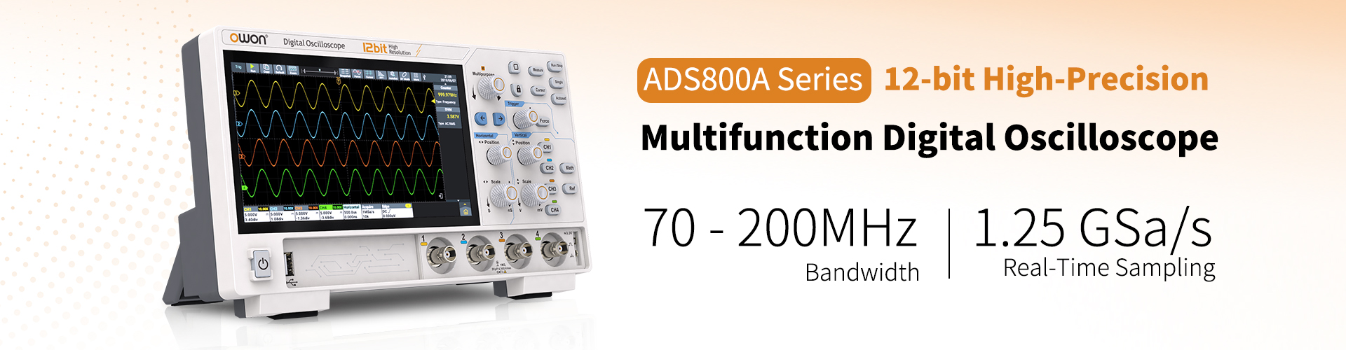 ADS800A Series 12bits Digital Oscilloscope